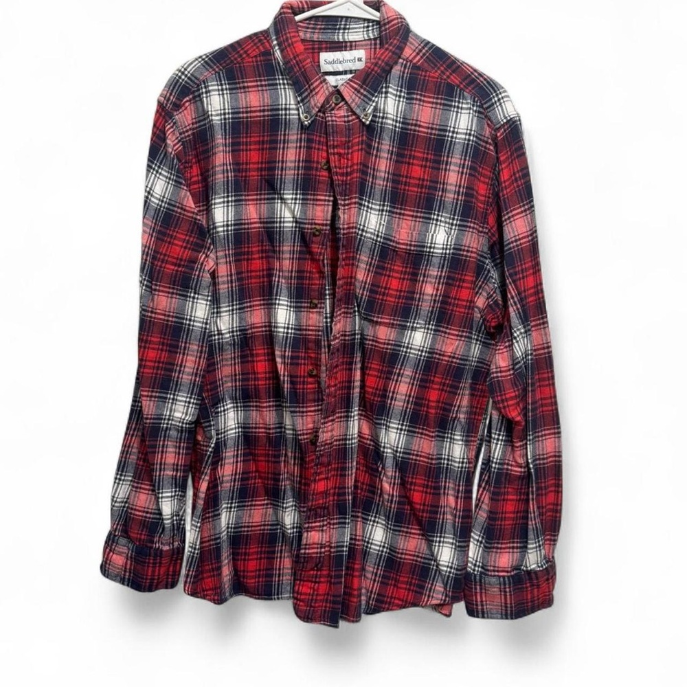Saddlebred Red and Black Plaid Casual Shirt